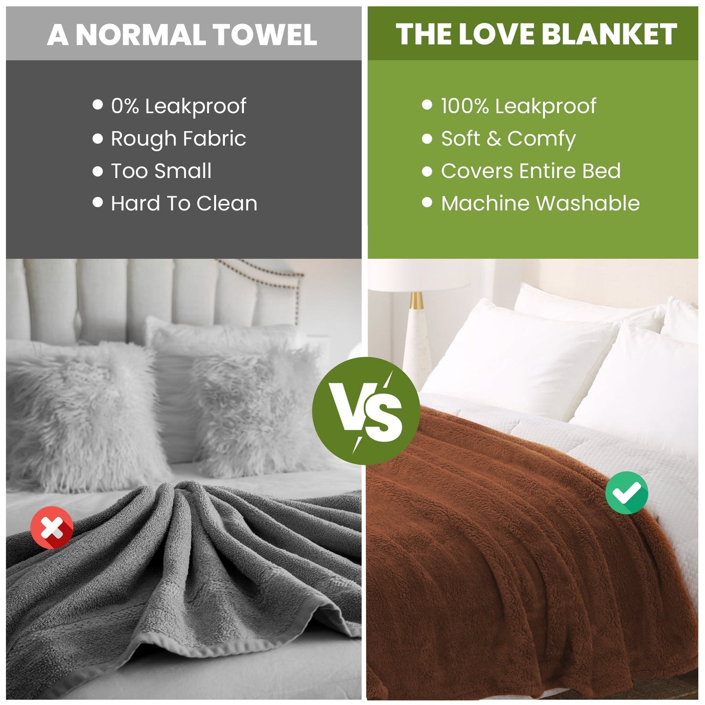 Vandtæt intimitetsplaid | plaid til voksne