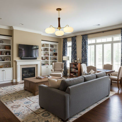 Messing Træ Persimmon Lysekrone