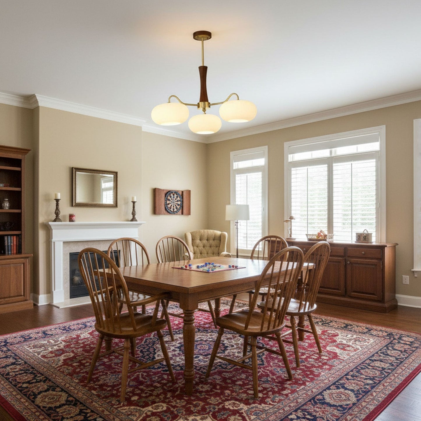 Messing Træ Persimmon Lysekrone