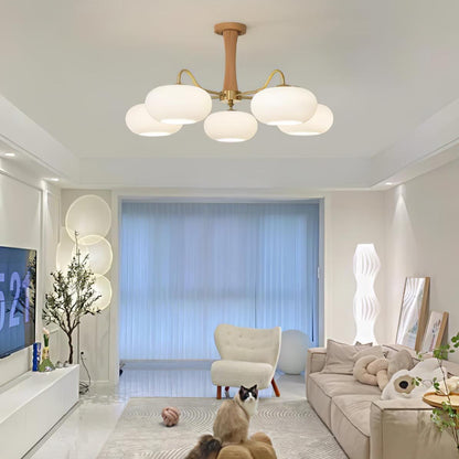 Messing Træ Persimmon Lysekrone